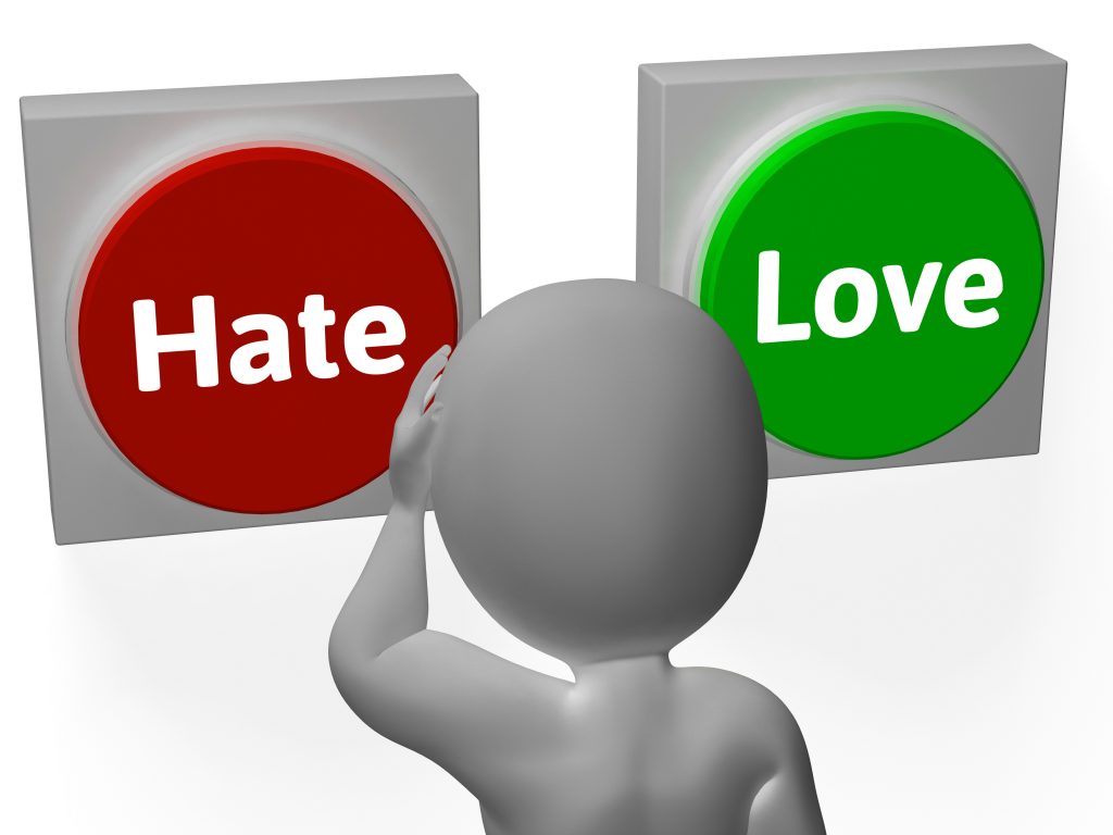 Hate Love Buttons 